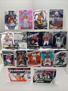 Bo Nix and 3 Patrick Surtain II rookies w/ Bonito/Sutton/Mims Broncos lot of 16